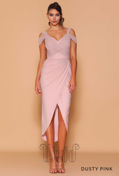Les Demoiselle Dimitra Mesh Midi LD1116 in Dusty Pink / Pinks
